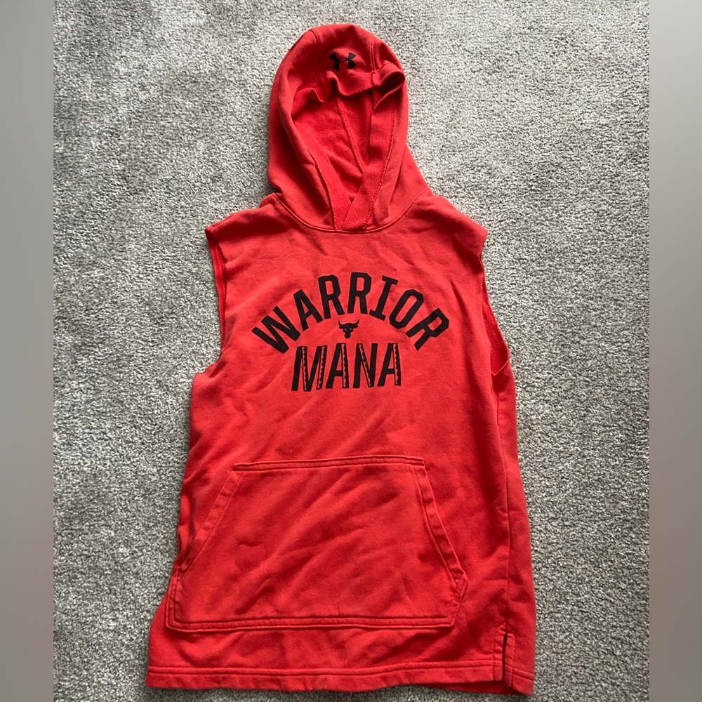 Youth medium Under Armor cut off hoodie